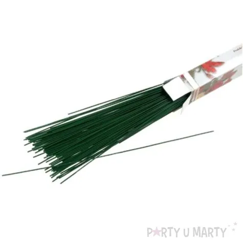 drut florystyczny do kwiatow 0 8mm zielony czakos 40 cm 1 opak