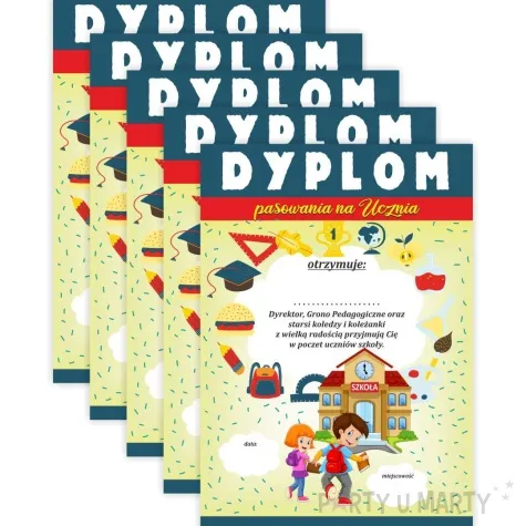 dyplom pasowania na ucznia szkola a5 5 szt