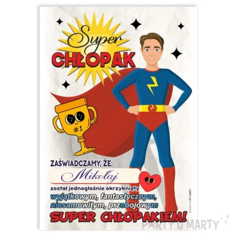 dyplom super chlopak puchar a5