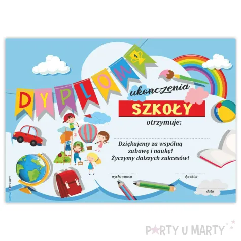dyplom ukonczenia szkoly balon a5