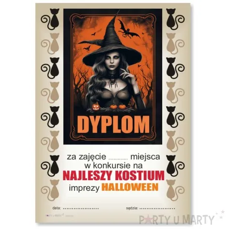 dyplom za najlepszy kostium piekna wiedzma a5