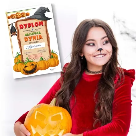 dyplom za zajecie miejsca w konkursie najlepsza dynia kapelusz a5