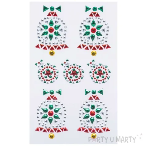 dzety samoprzylepne boze narodzenie dzwonki i bombki brewis 7 szt