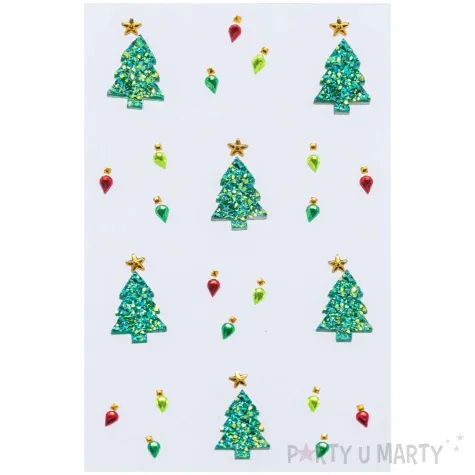 dzety samoprzylepne bozonarodzeniowe choinki brewis 24 szt