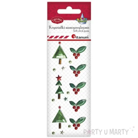 dzety samoprzylepne choinki i ostrokrzewy mix titanum 17 szt