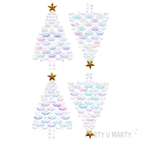 dzety samoprzylepne choinki swiateczne brewis 4 szt