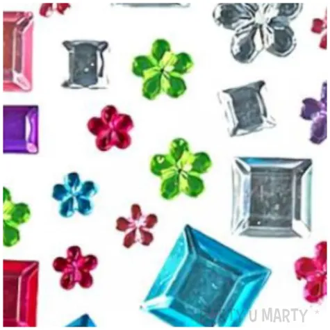 dzety samoprzylepne geometryczne krysztalki mix 100 szt titanum