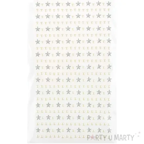 dzety samoprzylepne gwiazdki i polperly srebrno bialy arpex 4 6 mm 363 szt