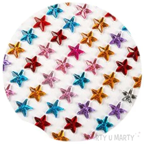 dzety samoprzylepne gwiazdki krysztalki mix 8 mm 130 szt