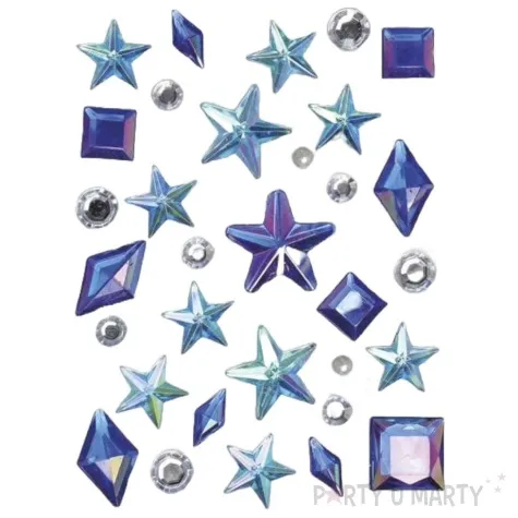 dzety samoprzylepne gwiazdki romby i diamenty niebieski titanum 39 szt