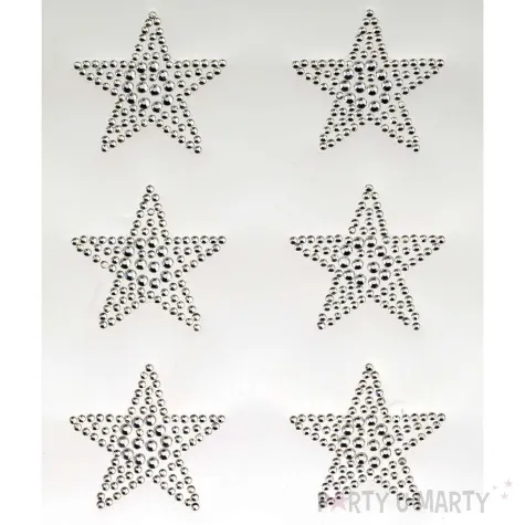 dzety samoprzylepne gwiazdki srebrny brewis 6 szt