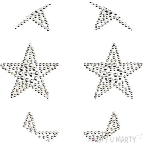 dzety samoprzylepne gwiazdki srebrny brewis 6 szt