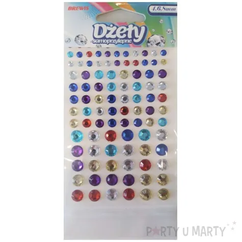 dzety samoprzylepne krysztalki 3d 4 6 8mm mix brewis 125 szt