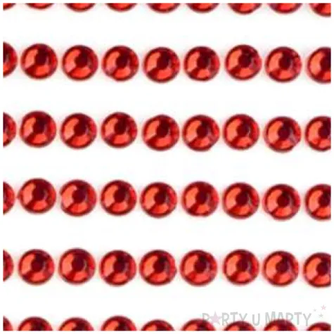 dzety samoprzylepne krysztalki 3d 4mm czerwone brewis