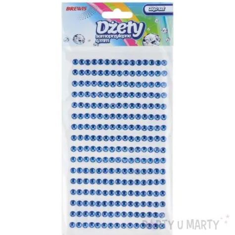 dzety samoprzylepne krysztalki 3d 4mm niebieskie brewis