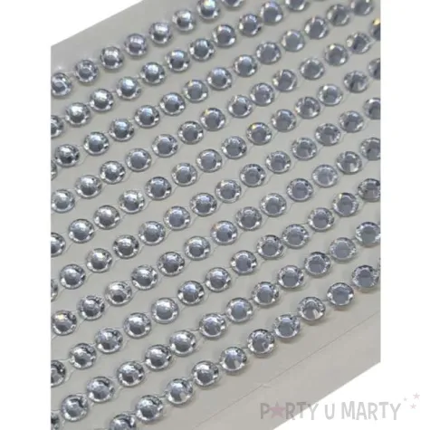 dzety samoprzylepne krysztalki 3d 6mm srebrne brewis