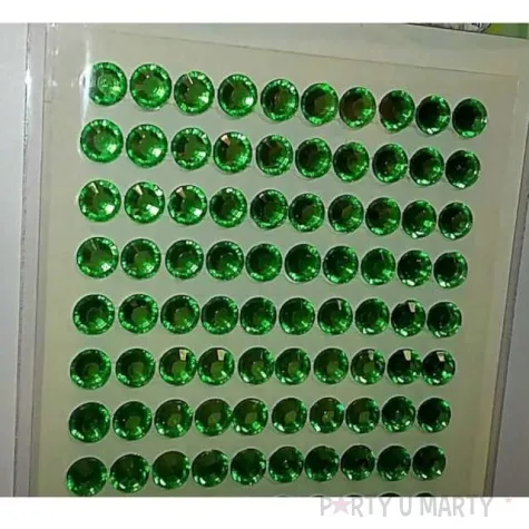 dzety samoprzylepne krysztalki 3d 6mm zielone brewis