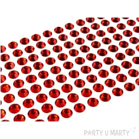 dzety samoprzylepne krysztalki 3d 8mm czerwone brewis