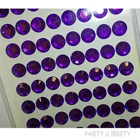 dzety samoprzylepne krysztalki 3d 8mm fioletowe brewis