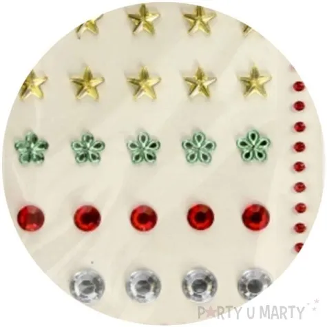 dzety samoprzylepne krysztalki 3d gwiazdki i kwiatki mix brewis