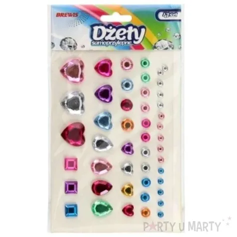 dzety samoprzylepne krysztalki 3d lezki mix brewis