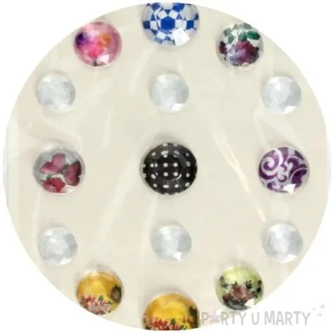 dzety samoprzylepne krysztalki 3d okragle mix brewis