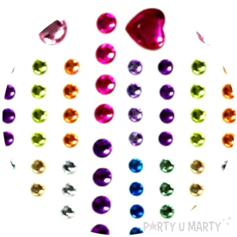 dzety samoprzylepne krysztalki 3d okragle mix brewis