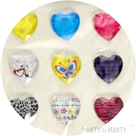 dzety samoprzylepne krysztalki 3d serca mix brewis