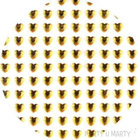 dzety samoprzylepne krysztalki 3d serduszka zlote brewis