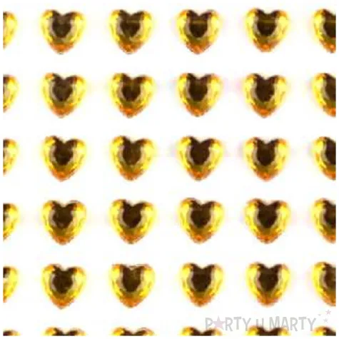 dzety samoprzylepne krysztalki 3d serduszka zlote brewis