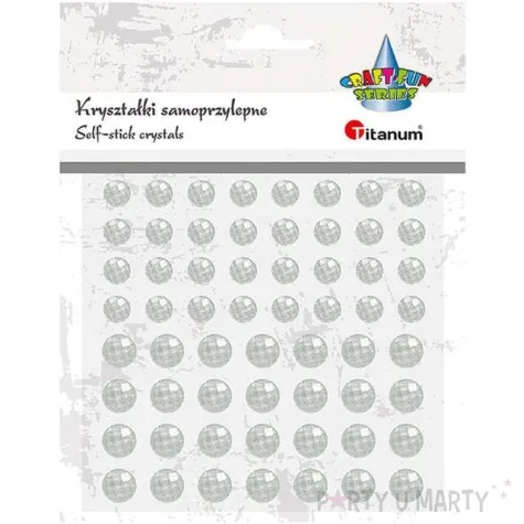 dzety samoprzylepne krysztalki biale 60 szt titanum