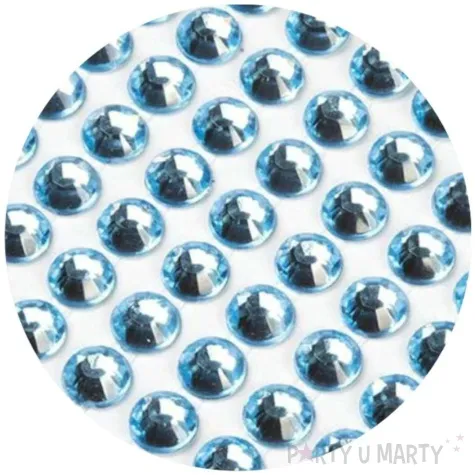 dzety samoprzylepne krysztalki blekitne 8mm 120 szt