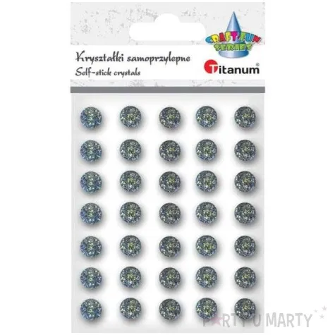 dzety samoprzylepne krysztalki brokatowe titanum 35 szt