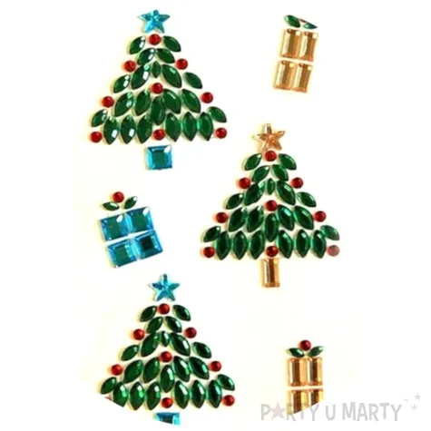 dzety samoprzylepne krysztalki choinki i prezenty brewis 6 szt