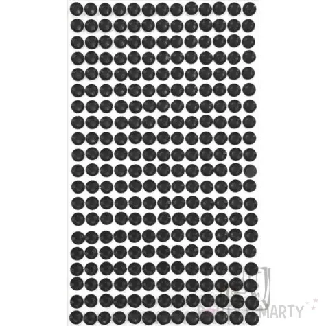 dzety samoprzylepne krysztalki czarne 6 mm 260 szt