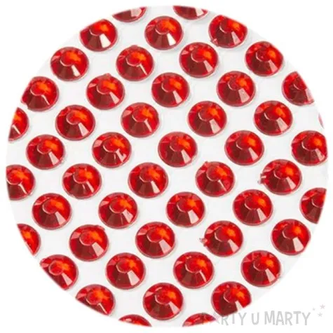 dzety samoprzylepne krysztalki czerwone 6 mm 260 szt