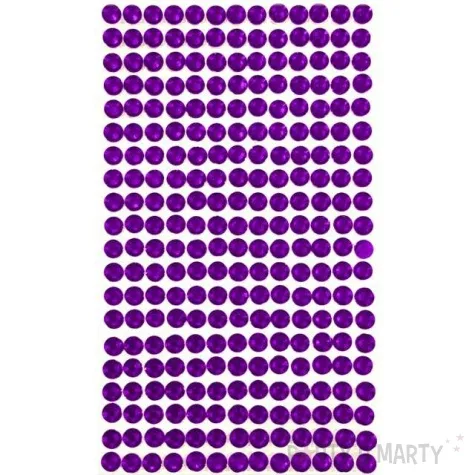 dzety samoprzylepne krysztalki fioletowe ciemne 6 mm 260 szt