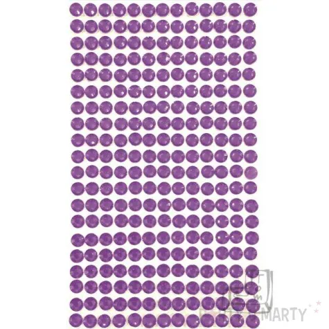 dzety samoprzylepne krysztalki fioletowe jasne 6 mm 260 szt