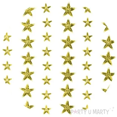dzety samoprzylepne krysztalki gwiazdki zlote 57 szt titanum