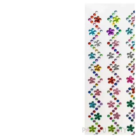 dzety samoprzylepne krysztalki i kwiatki paski mix arpex 3 8 mm 5 szt