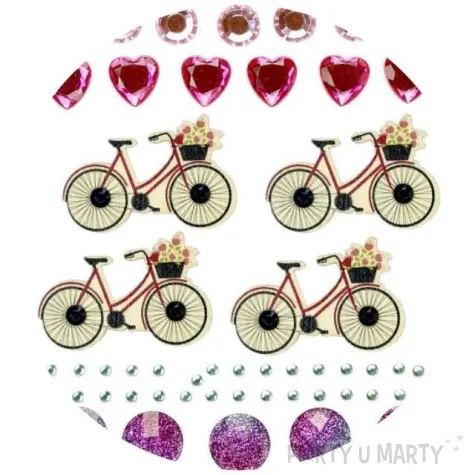 dzety samoprzylepne krysztalki i rowery mix titanum 52 szt