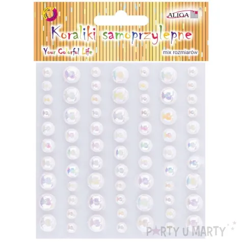 dzety samoprzylepne krysztalki kolka opalizujacy aliga 45 szt