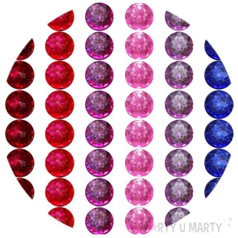 dzety samoprzylepne krysztalki kolory mix 78 szt titanum