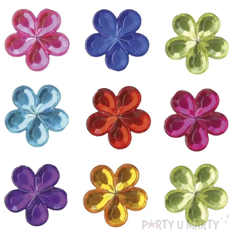 dzety samoprzylepne krysztalki kwiaty zestaw kreatywny do dekorowania 36 szt