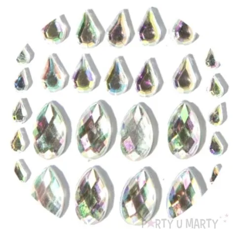 dzety samoprzylepne krysztalki lezki mix aliga 28 szt