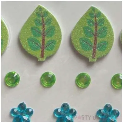 dzety samoprzylepne krysztalki liscie mix brewis 8 16 mm 31 szt