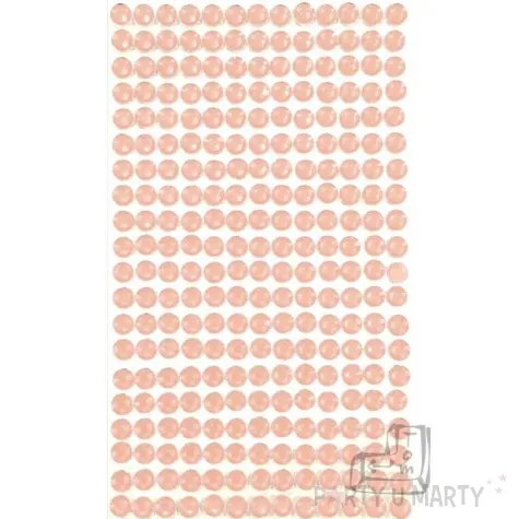 dzety samoprzylepne krysztalki lososiowy 6 mm 260 szt