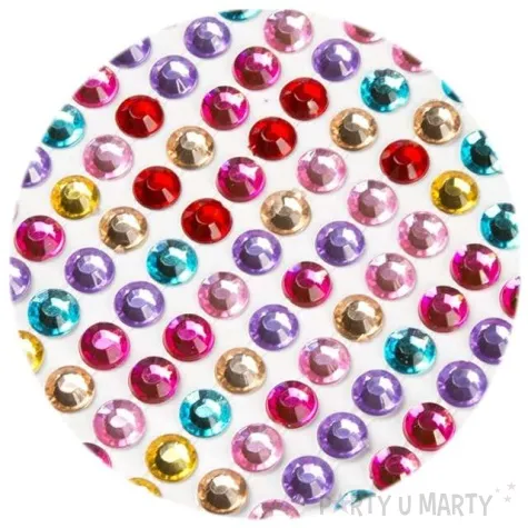 dzety samoprzylepne krysztalki mix 4 mm 589 szt