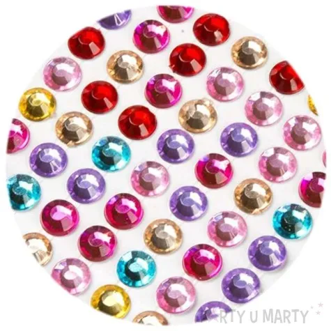 dzety samoprzylepne krysztalki mix 6 mm 260 szt