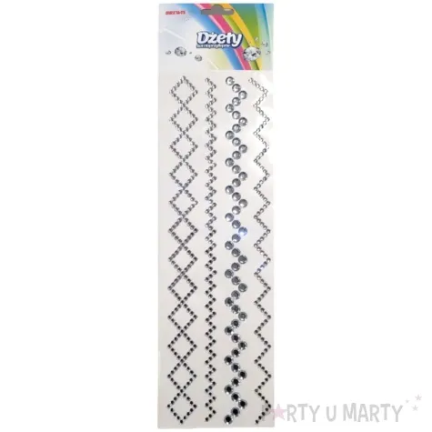 dzety samoprzylepne krysztalki mix transparentne brewis